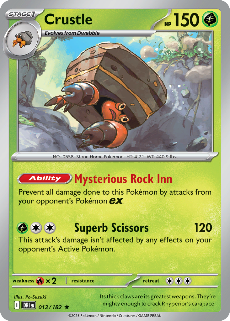 Crustle sv10-12 Rare from Destined Rivals Set