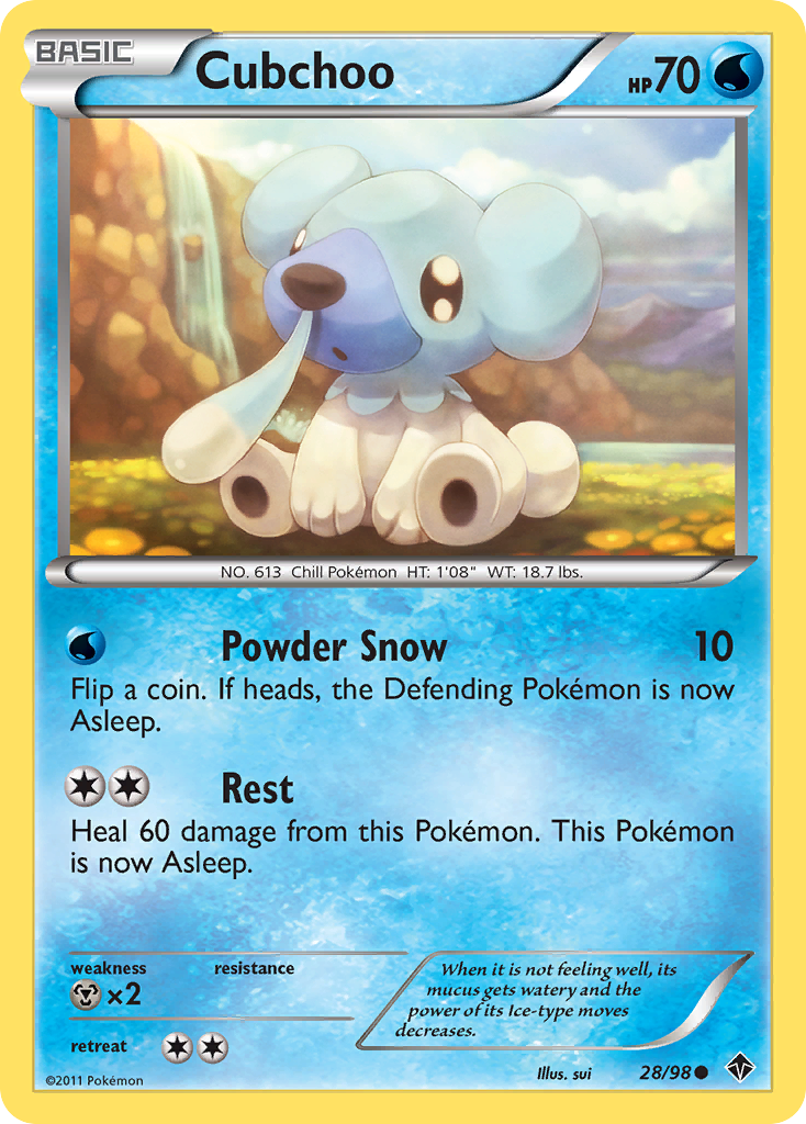 Cubchoo bw2-28 Common from Emerging Powers Set