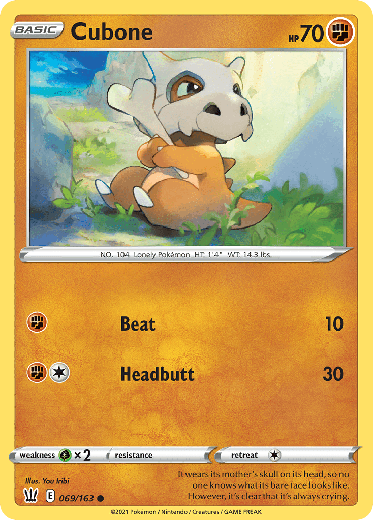 Cubone swsh5-69 Common from Battle Styles Set