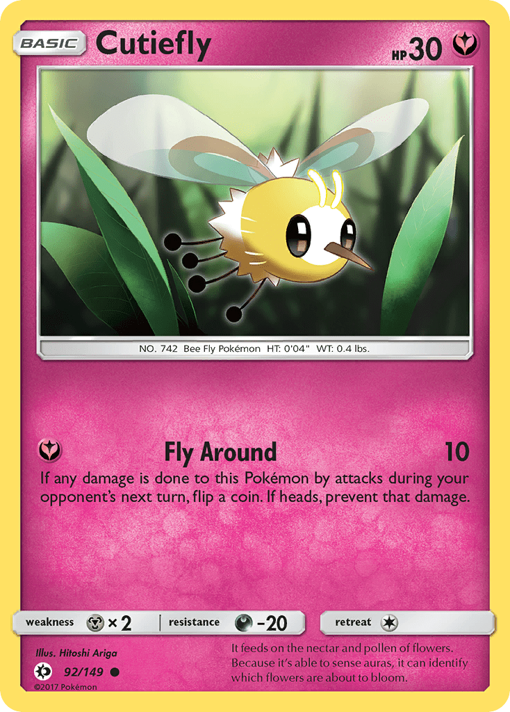 Cutiefly sm1-92 Common from Sun & Moon Set