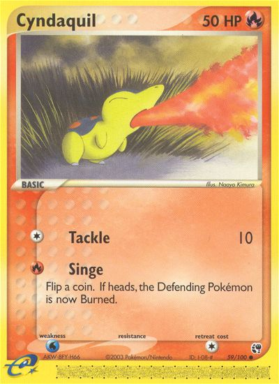 Cyndaquil ex2-59 Common from Sandstorm Set