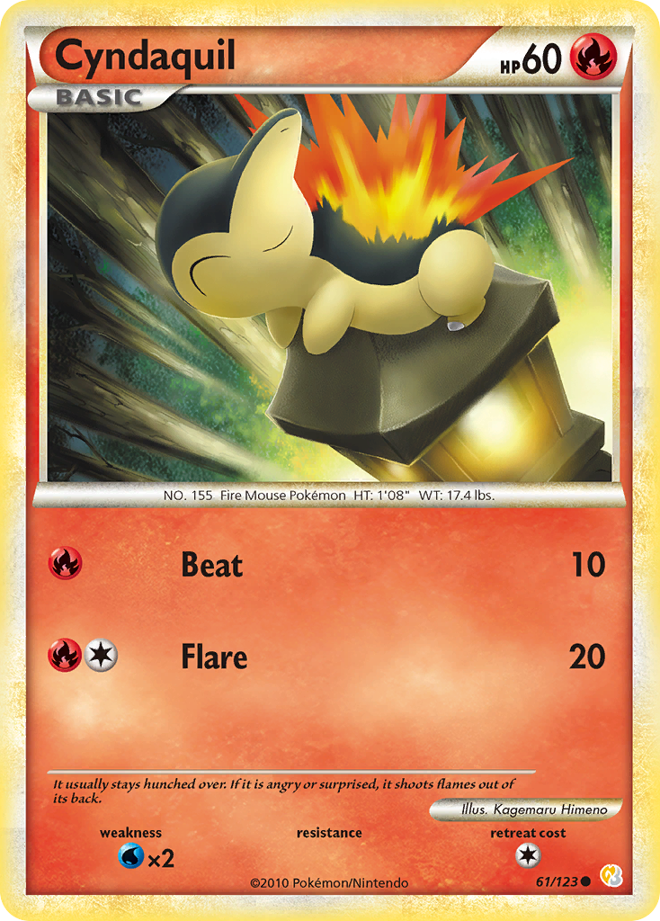 Cyndaquil hgss1-61 Common from HeartGold & SoulSilver Set