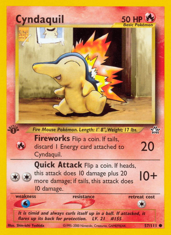 Cyndaquil neo1-57 Common from Neo Genesis Set