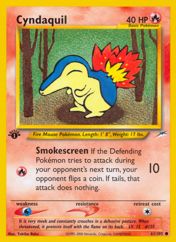Cyndaquil neo4-61 Common from Neo Destiny Set