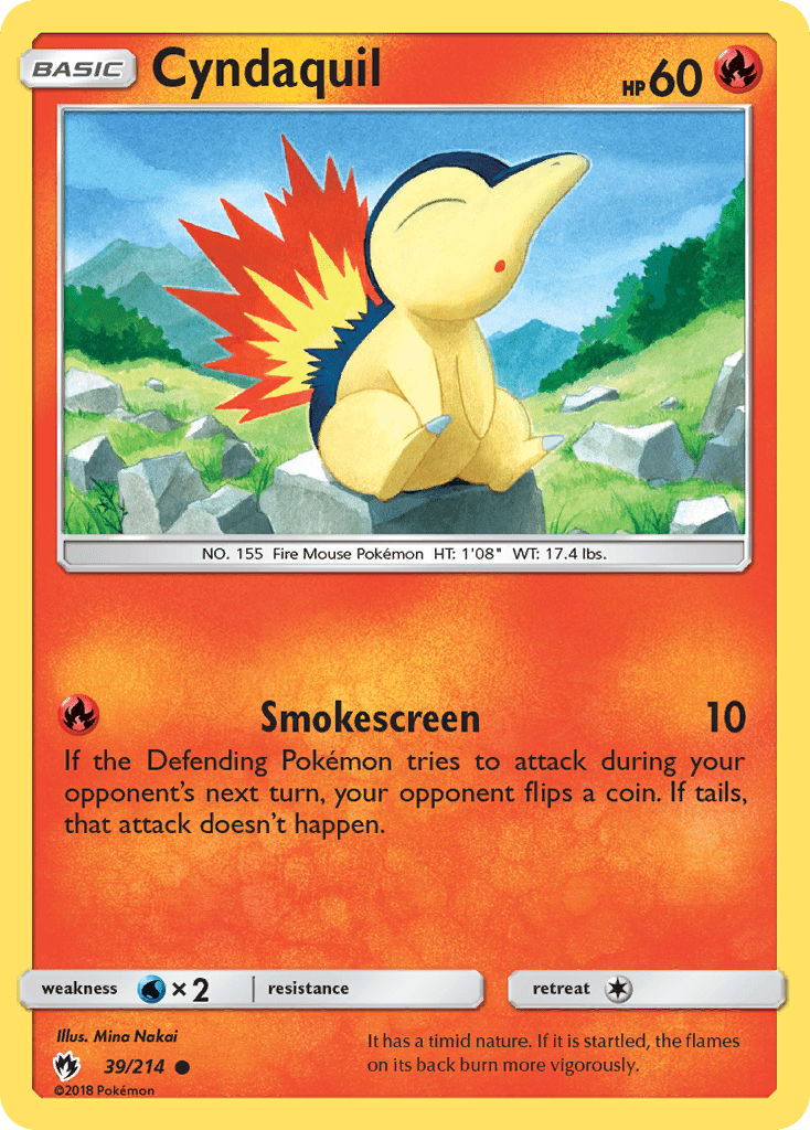 Cyndaquil sm8-39 Common from Lost Thunder Set