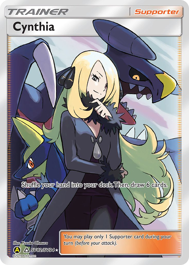 Cynthia sma-SV82 Rare Ultra from Hidden Fates Shiny Vault Set