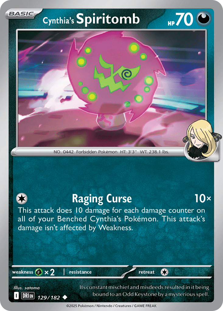 Cynthia’s Spiritomb sv10-129 Uncommon from Destined Rivals Set