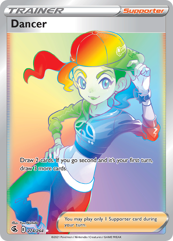 Dancer swsh8-274 Rare Rainbow from Fusion Strike Set