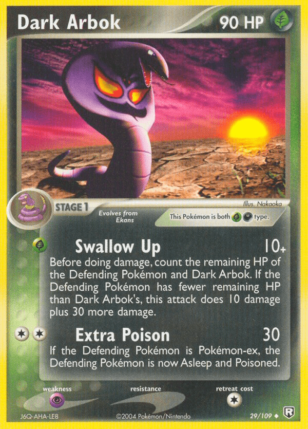 Dark Arbok ex7-29 Uncommon from Team Rocket Returns Set