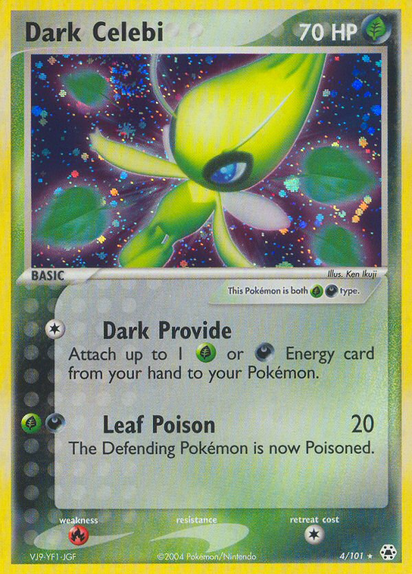 Dark Celebi ex5-4 Rare Holo from Hidden Legends Set