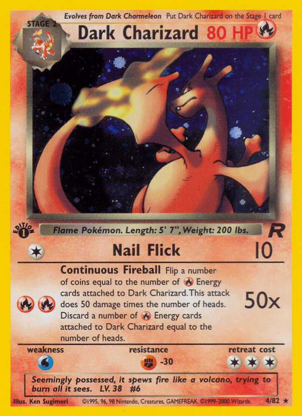 Dark Charizard base5-4 Rare Holo from Team Rocket Set
