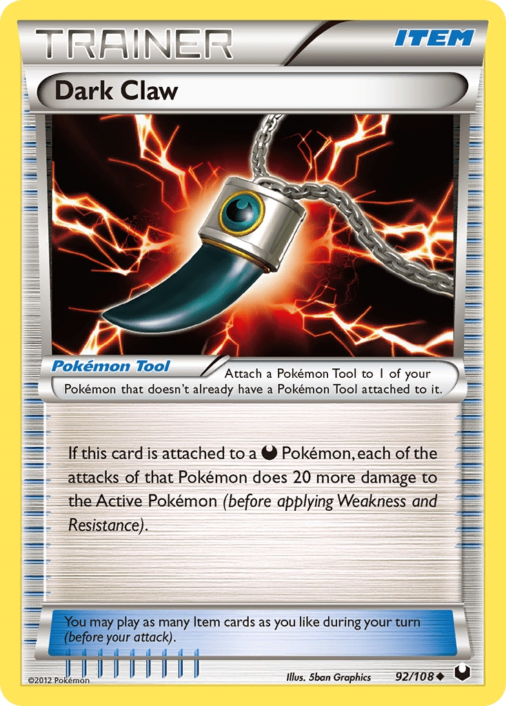 Dark Claw bw5-92 Uncommon from Dark Explorers Set