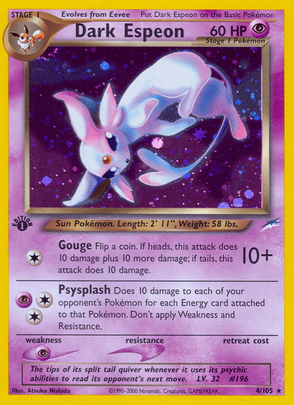 Dark Espeon neo4-4 Rare Holo from Neo Destiny Set