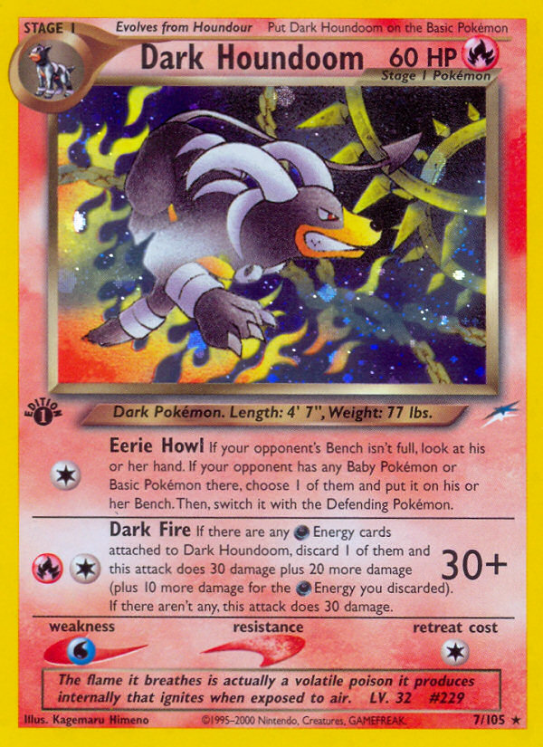 Dark Houndoom neo4-7 Rare Holo from Neo Destiny Set