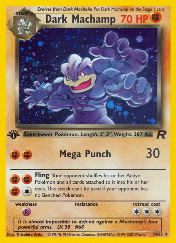 Dark Machamp base5-10 Rare Holo from Team Rocket Set