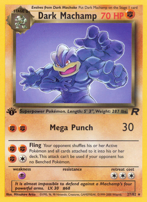 Dark Machamp base5-27 Rare from Team Rocket Set