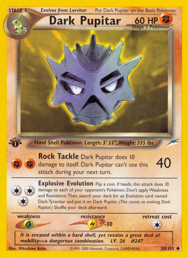 Dark Pupitar neo4-38 Uncommon from Neo Destiny Set