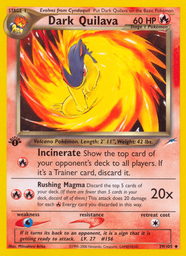 Dark Quilava neo4-39 Uncommon from Neo Destiny Set