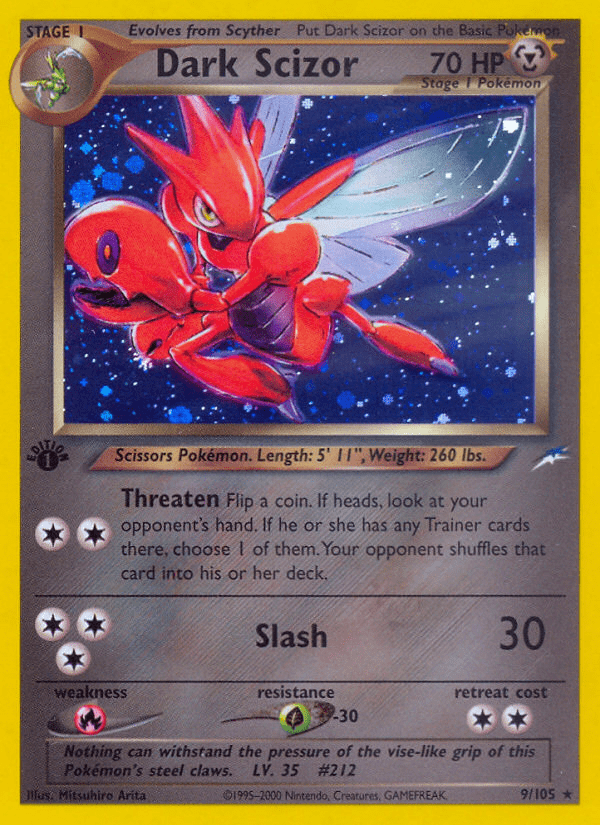 Dark Scizor neo4-9 Rare Holo from Neo Destiny Set