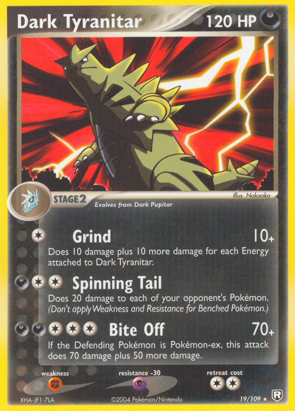 Dark Tyranitar ex7-19 Rare from Team Rocket Returns Set