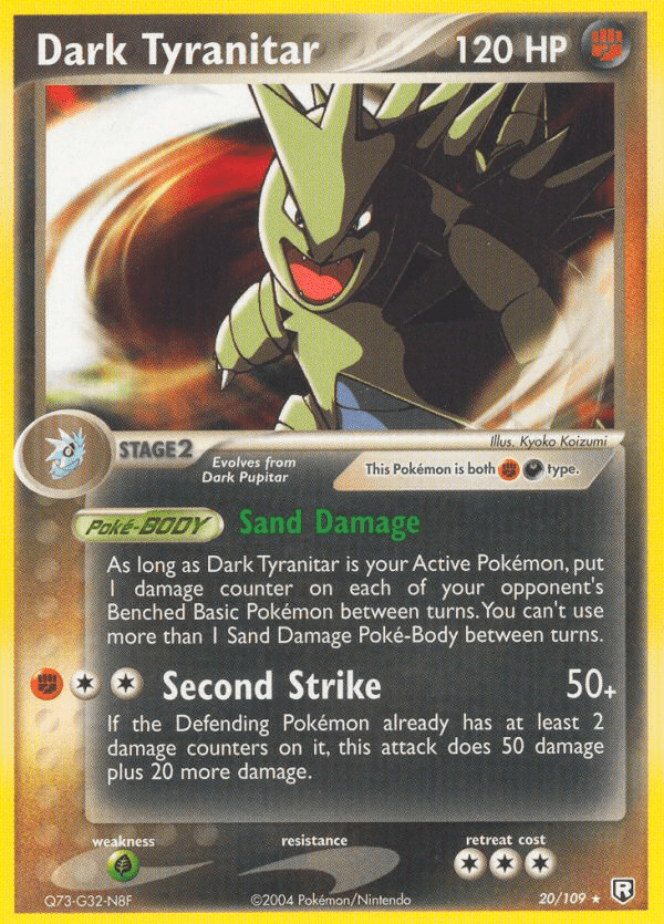 Dark Tyranitar ex7-20 Rare from Team Rocket Returns Set