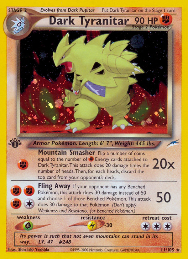 Dark Tyranitar neo4-11 Rare Holo from Neo Destiny Set