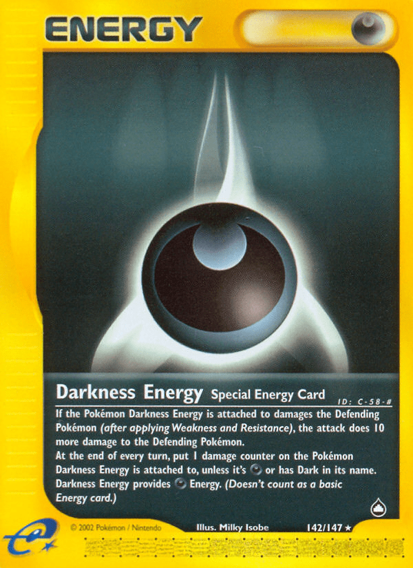 Darkness Energy ecard2-142 Rare from Aquapolis Set