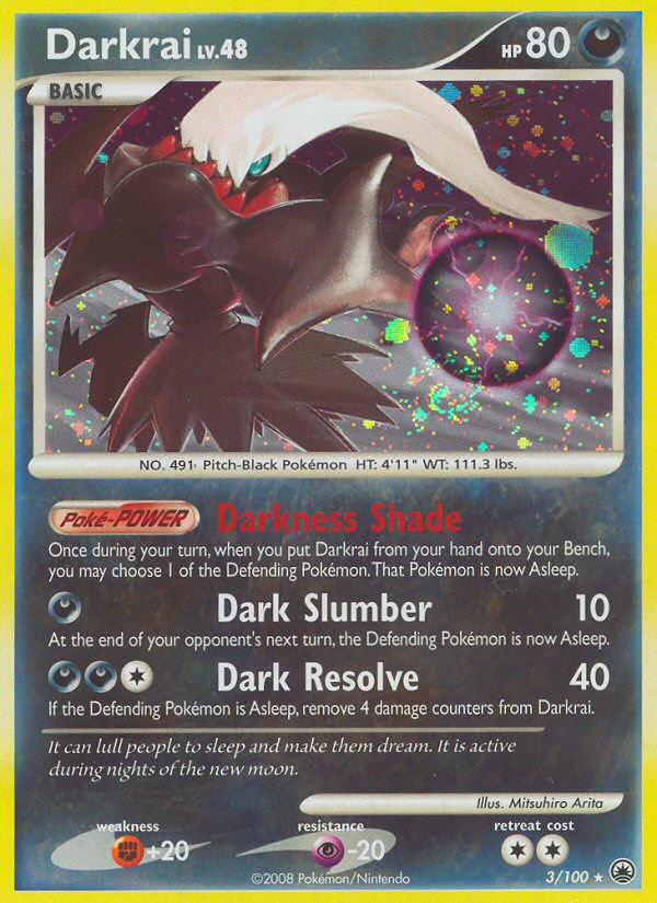 Darkrai dp5-3 Rare Holo from Majestic Dawn Set