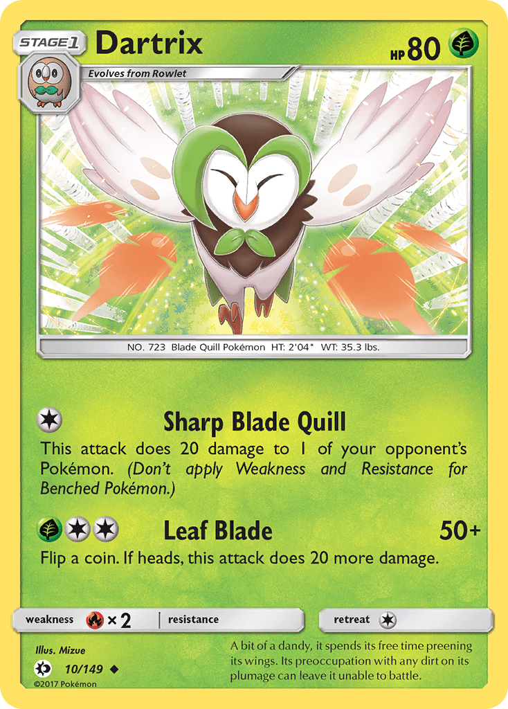 Dartrix sm1-10 Uncommon from Sun & Moon Set