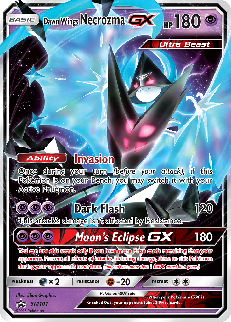 Dawn Wings Necrozma-GX smp-SM101 Promo from SM Black Star Promos Set
