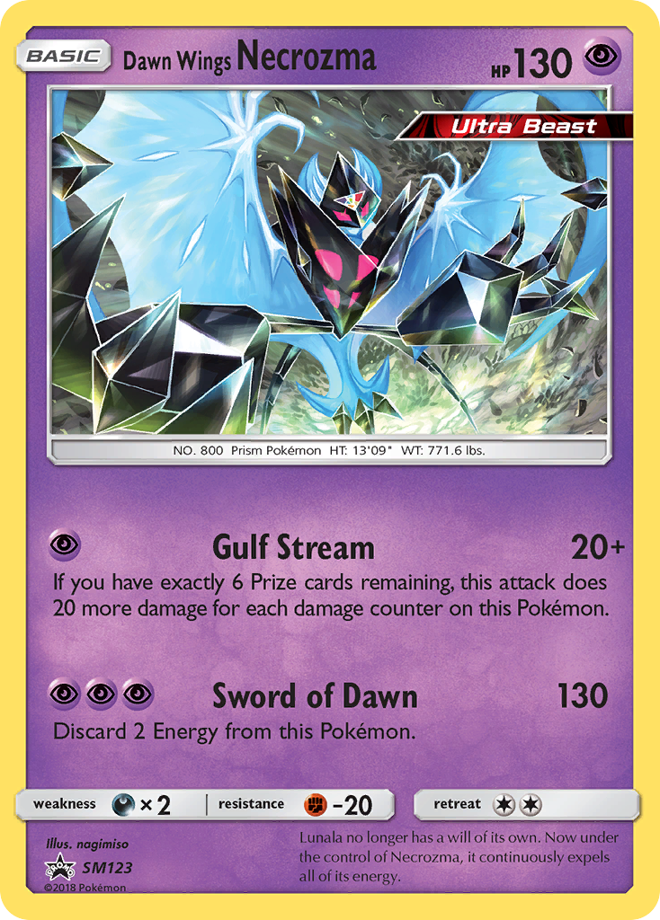 Dawn Wings Necrozma smp-SM123 Promo from SM Black Star Promos Set