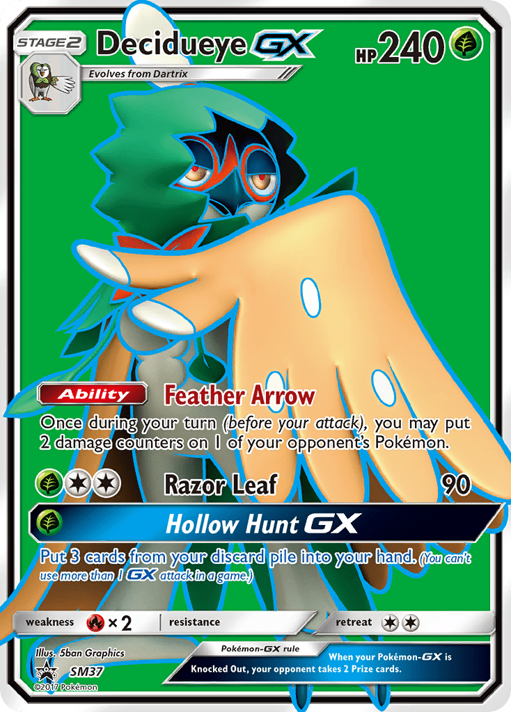 Decidueye-GX smp-SM37 Promo from SM Black Star Promos Set