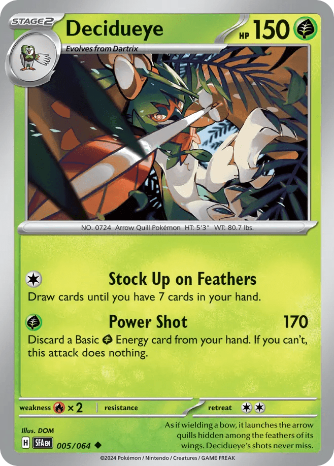 Decidueye sv6pt5-5 Uncommon from Shrouded Fable Set