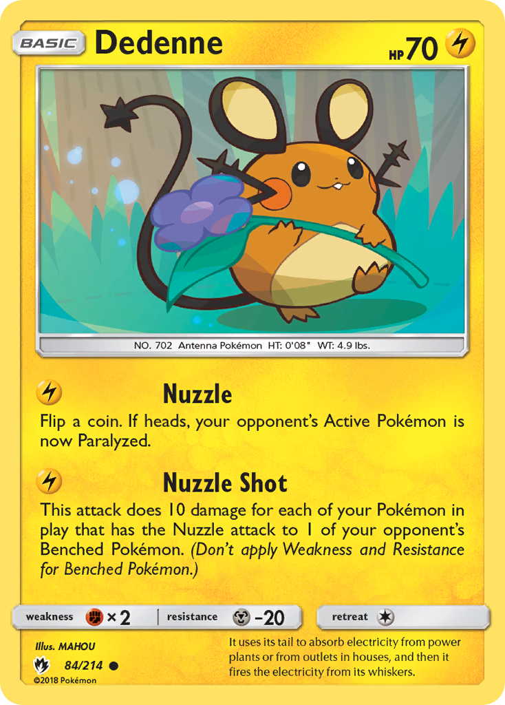 Dedenne sm8-84 Common from Lost Thunder Set