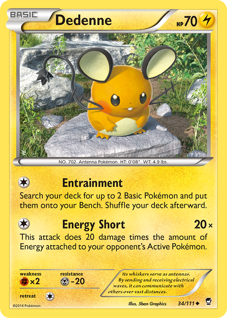 Dedenne xy3-34 Uncommon from Furious Fists Set