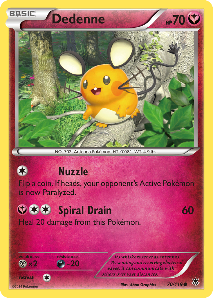 Dedenne xy4-70 Common from Phantom Forces Set