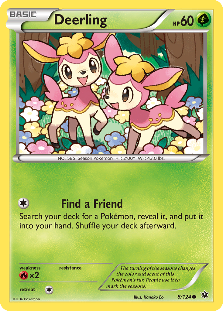 Deerling xy10-8 Common from Fates Collide Set