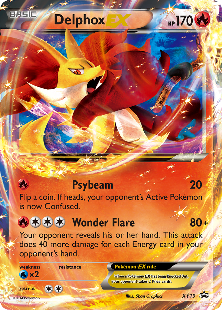 Delphox-EX xyp-XY19 Promo from XY Black Star Promos Set