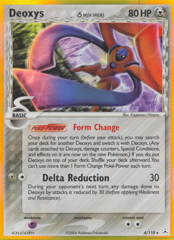 Deoxys δ ex13-4 Rare Holo from Holon Phantoms Set