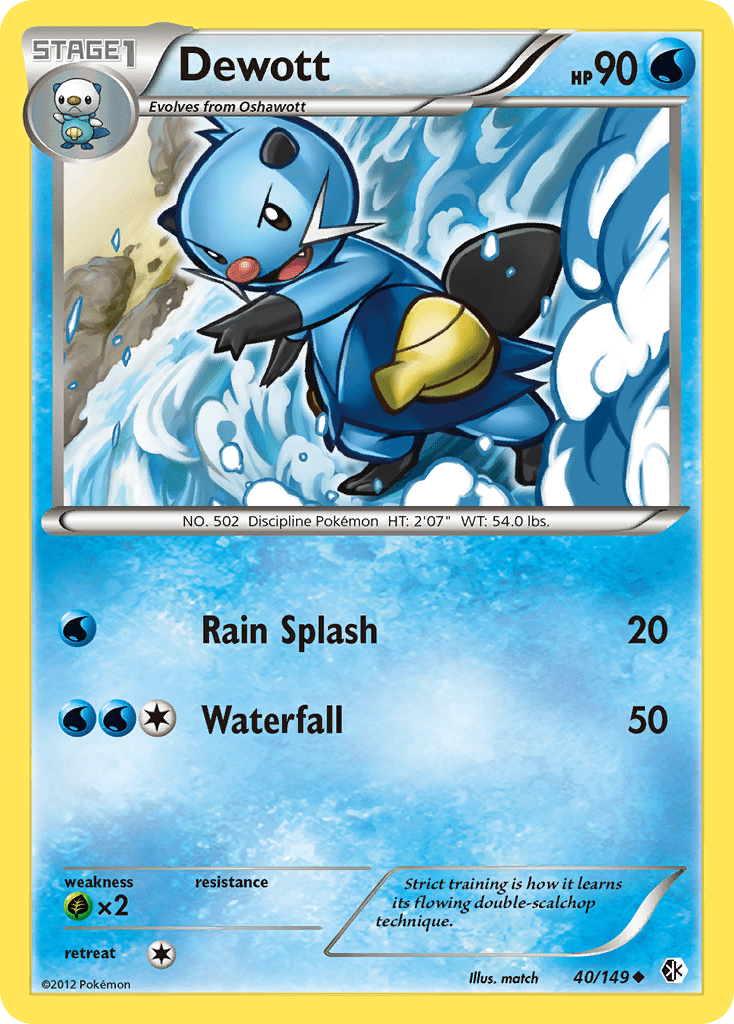 Dewott bw7-40 Uncommon from Boundaries Crossed Set