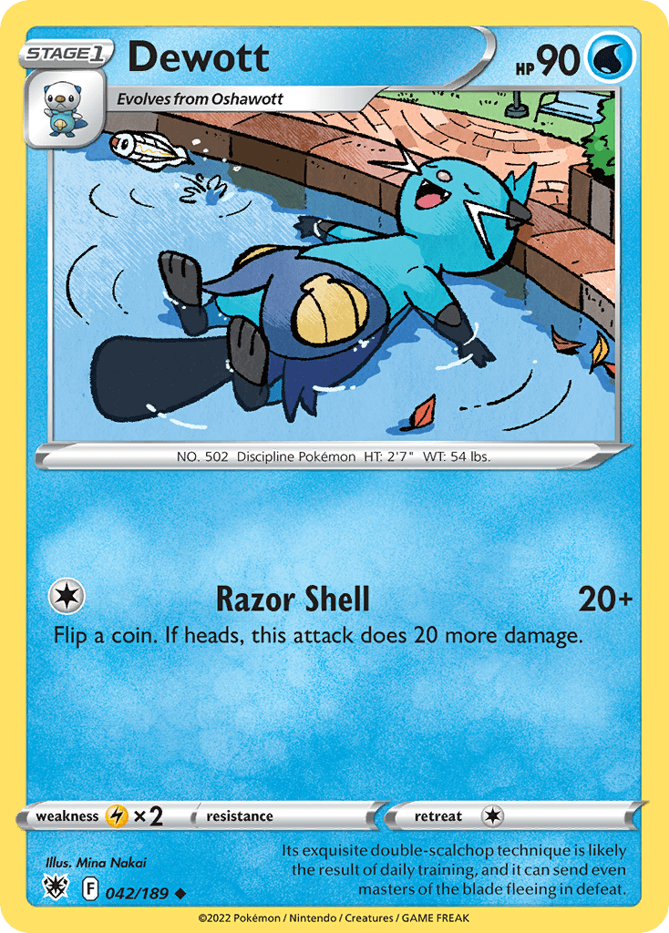 Dewott swsh10-42 Uncommon from Astral Radiance Set