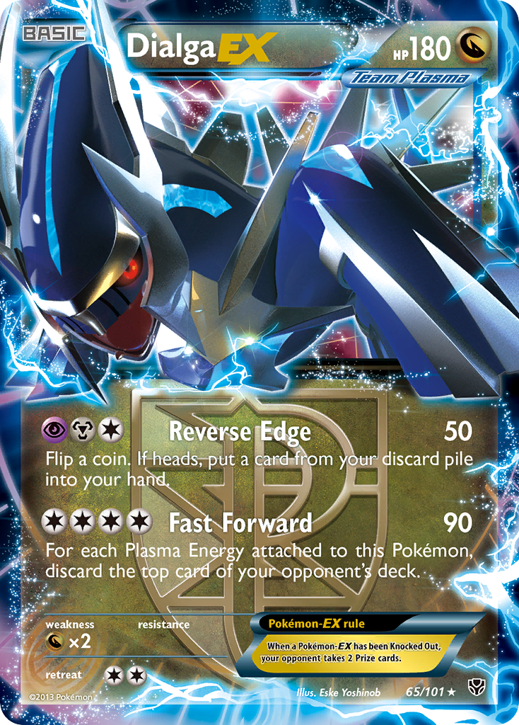 Dialga-EX bw10-65 Rare Holo EX from Plasma Blast Set