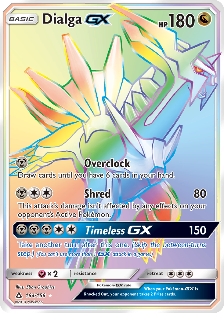 Dialga-GX sm5-164 Rare Rainbow from Ultra Prism Set