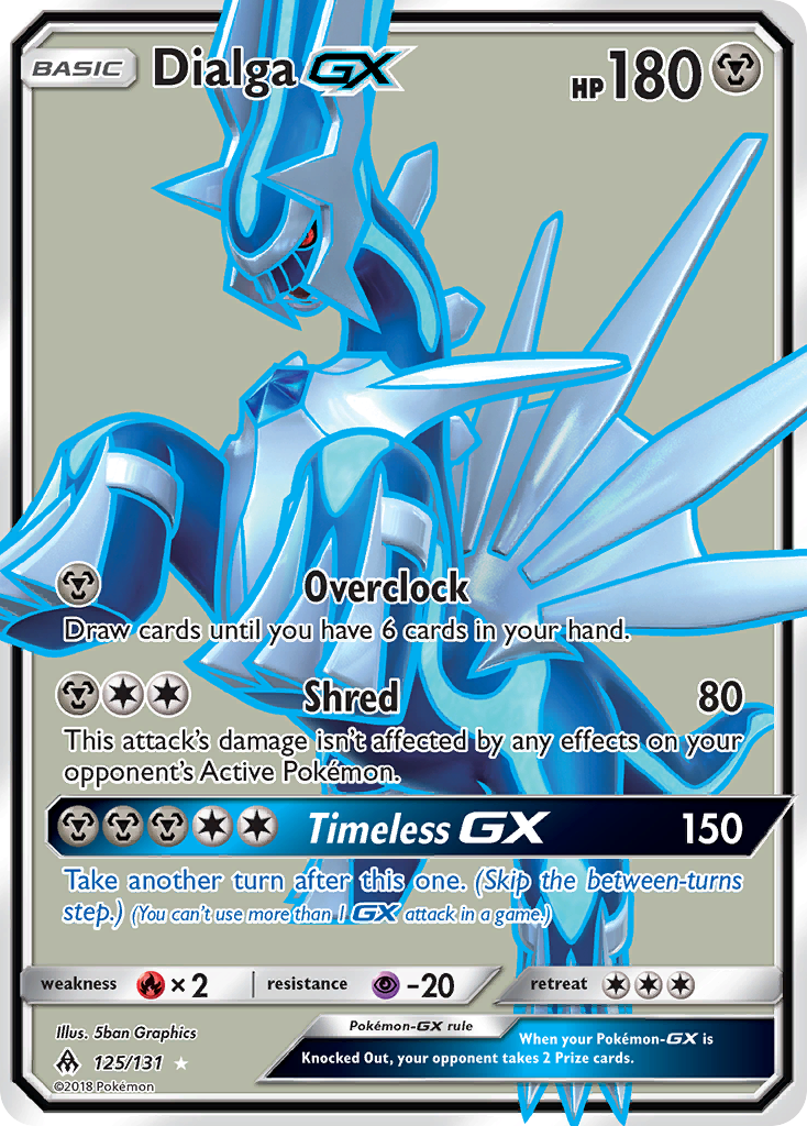 Dialga-GX sm6-125 Rare Ultra from Forbidden Light Set