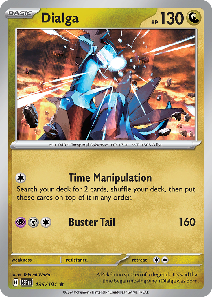 Dialga sv8-135 Rare from Surging Sparks Set