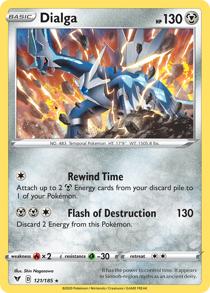 Dialga swsh4-121 Rare Holo from Vivid Voltage Set