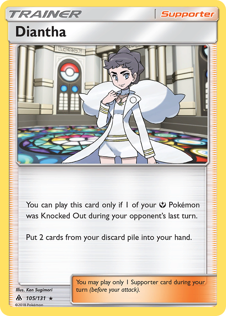 Diantha sm6-105 Rare Holo from Forbidden Light Set