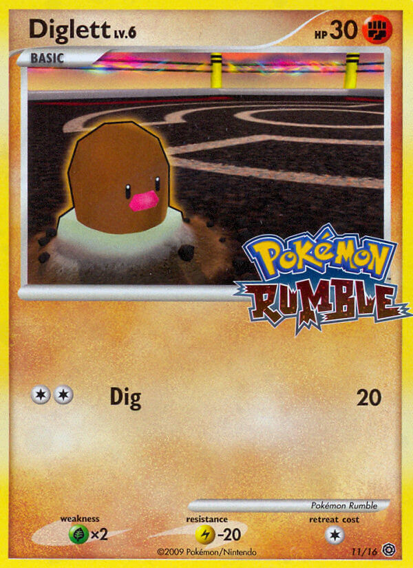 Diglett ru1-11 from Pokémon Rumble Set