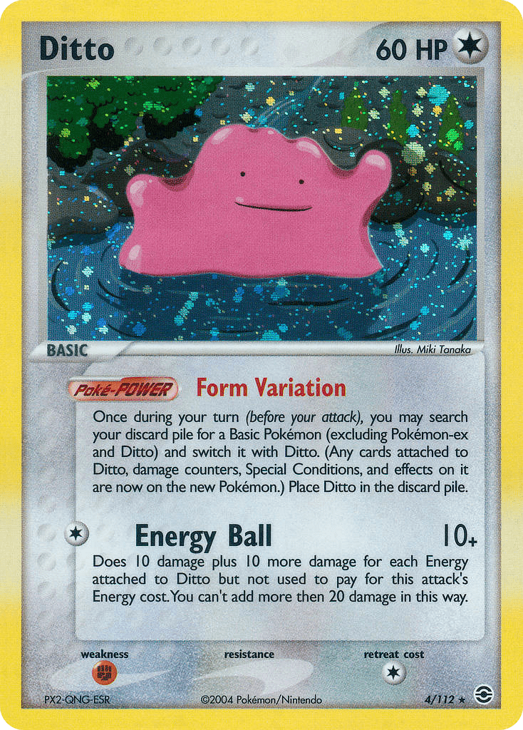 Ditto ex6-4 Rare Holo from FireRed & LeafGreen Set