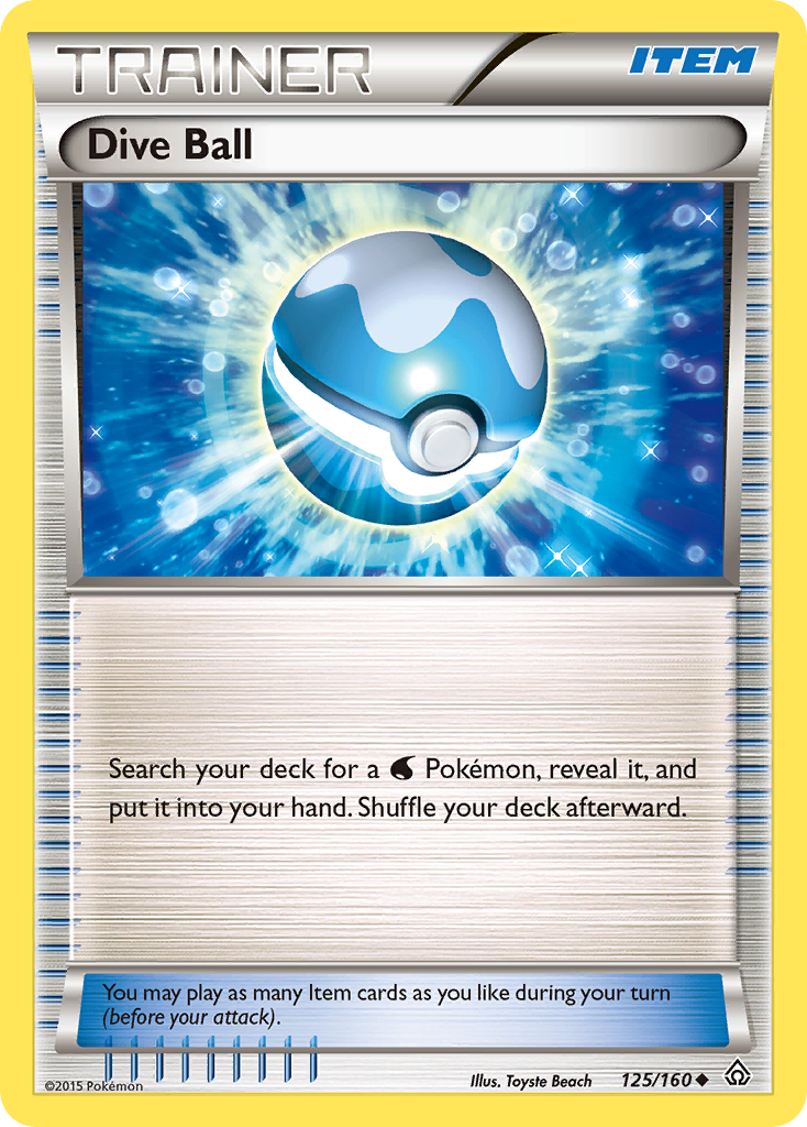 Dive Ball xy5-125 Uncommon from Primal Clash Set